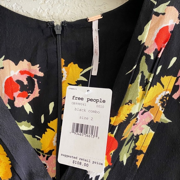 NWT Free People Garden Floral Mini Dress - Picture 5 of 6